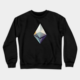 Ethereum modern styled minimalistic glass Crewneck Sweatshirt